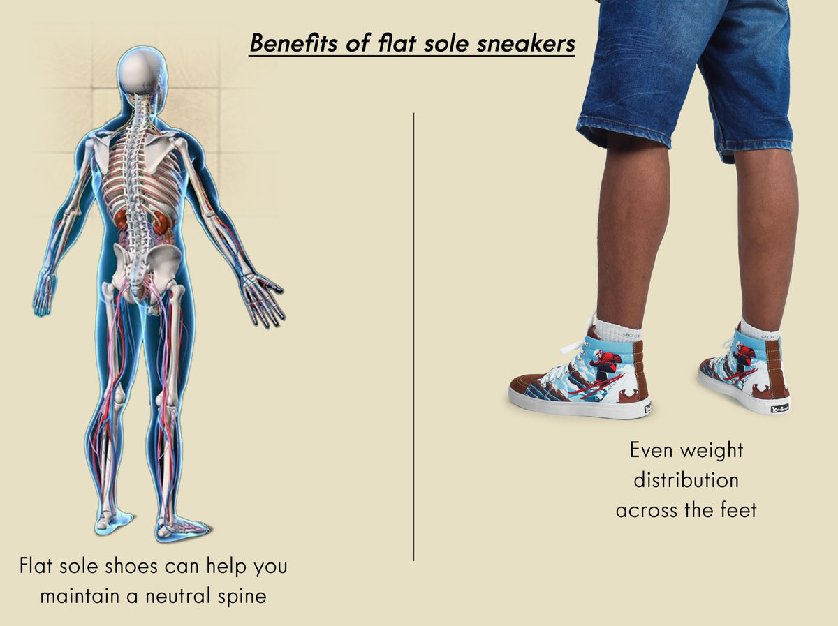 Benefits of flat sole sneakers