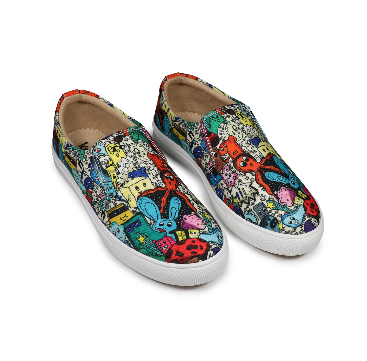 Cartoon Doodle - Men's Loafer Canvas Sneaker