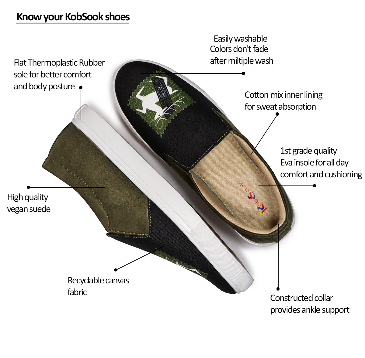 Deer Art - Men's Loafer Canvas Sneaker