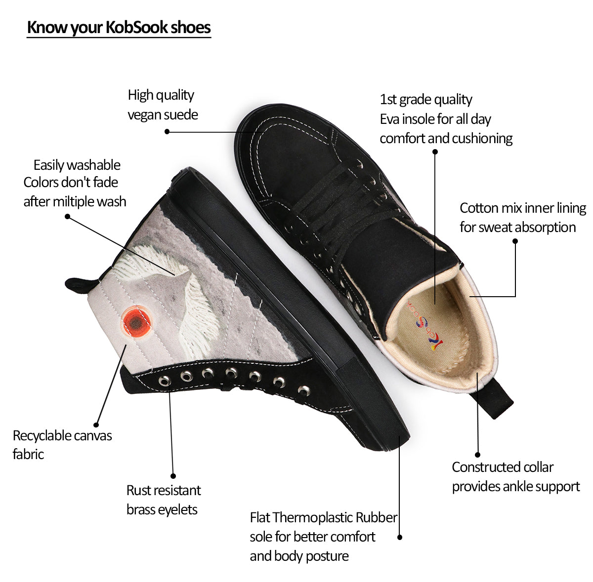Freedom - Men's High-Top Suede Canvas Sneaker