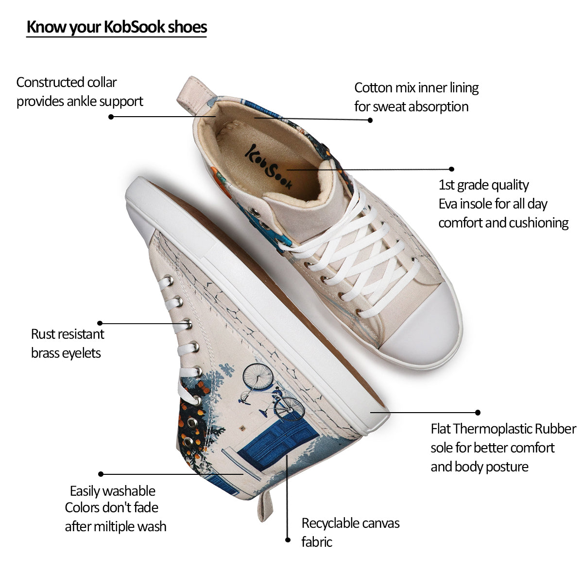 Santora - Men's High-Top Canvas Sneaker