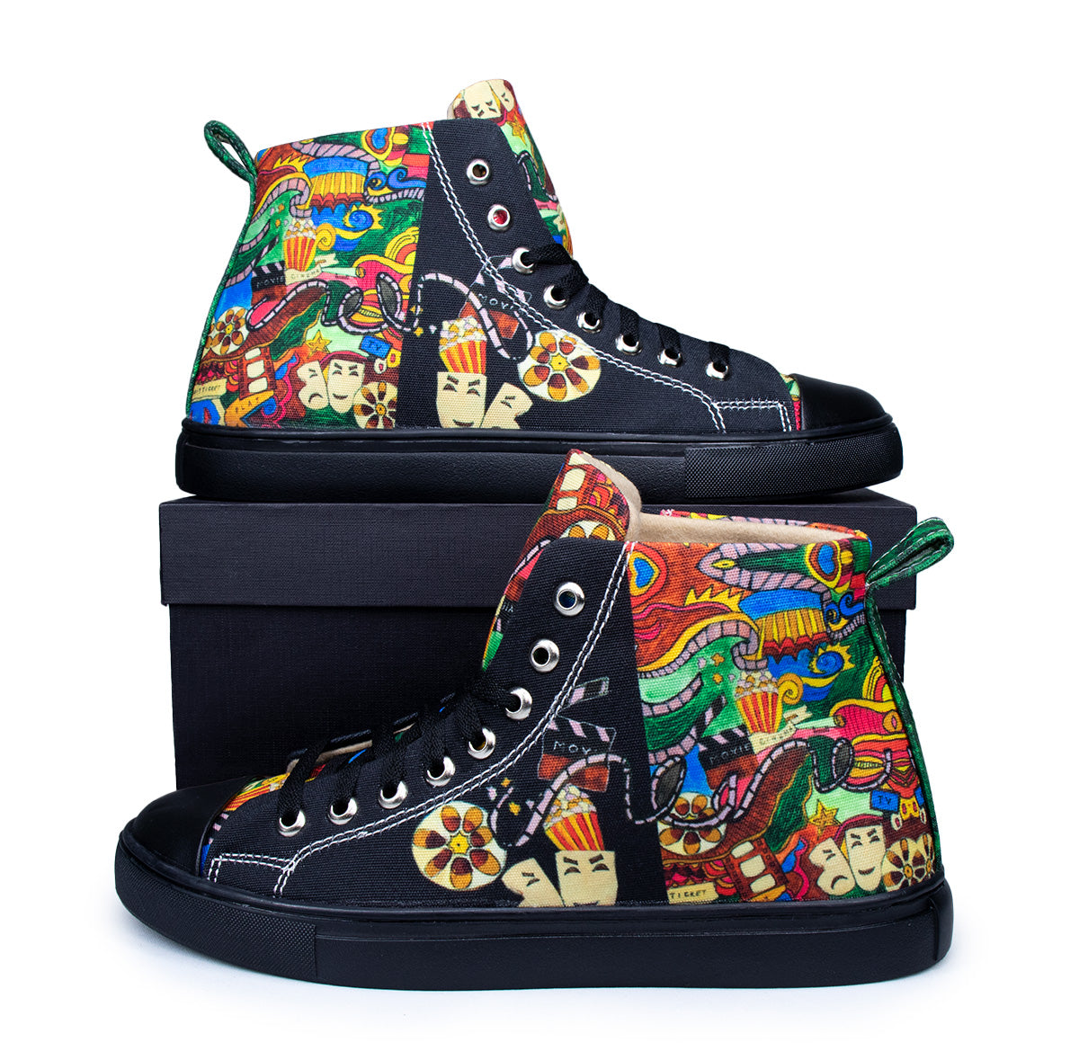 Theatre Art - Men's High-Top Canvas Sneaker
