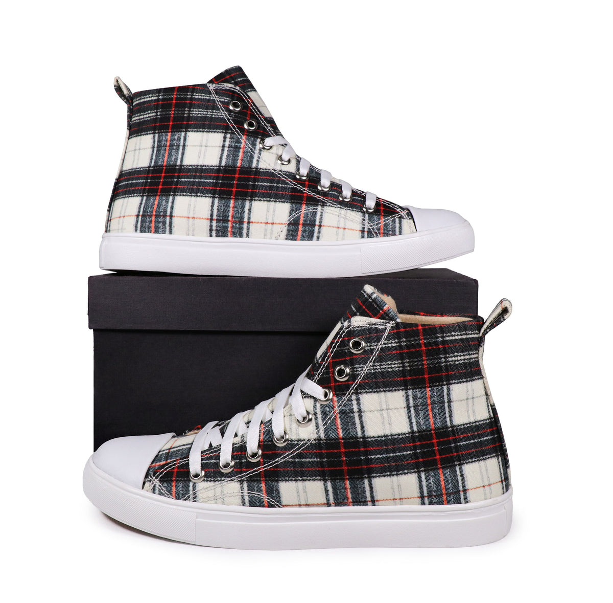 Checkers - Men's High-Top Canvas Sneaker