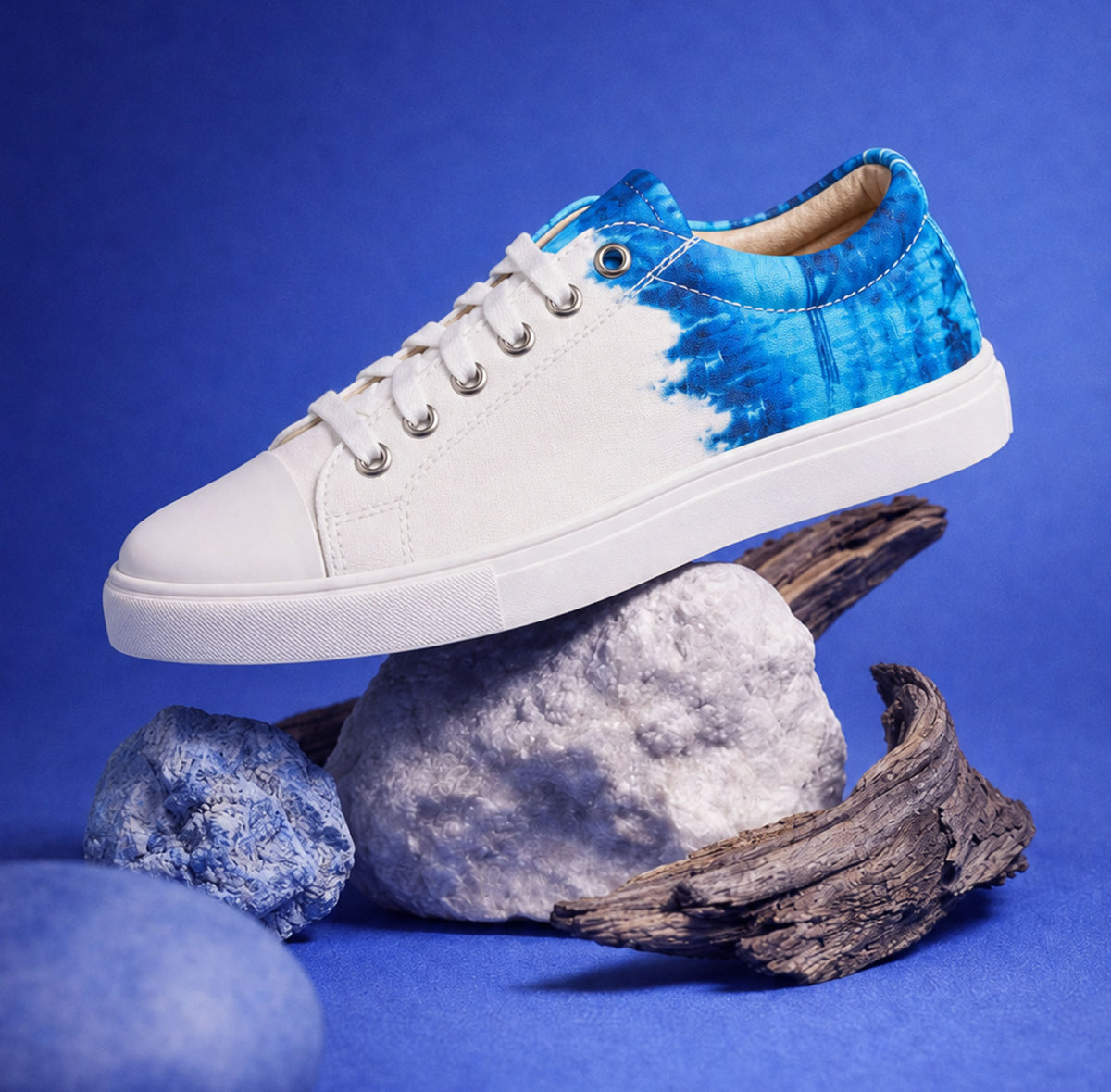 White & Blue