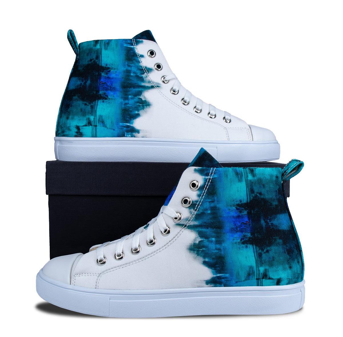 White & Blue