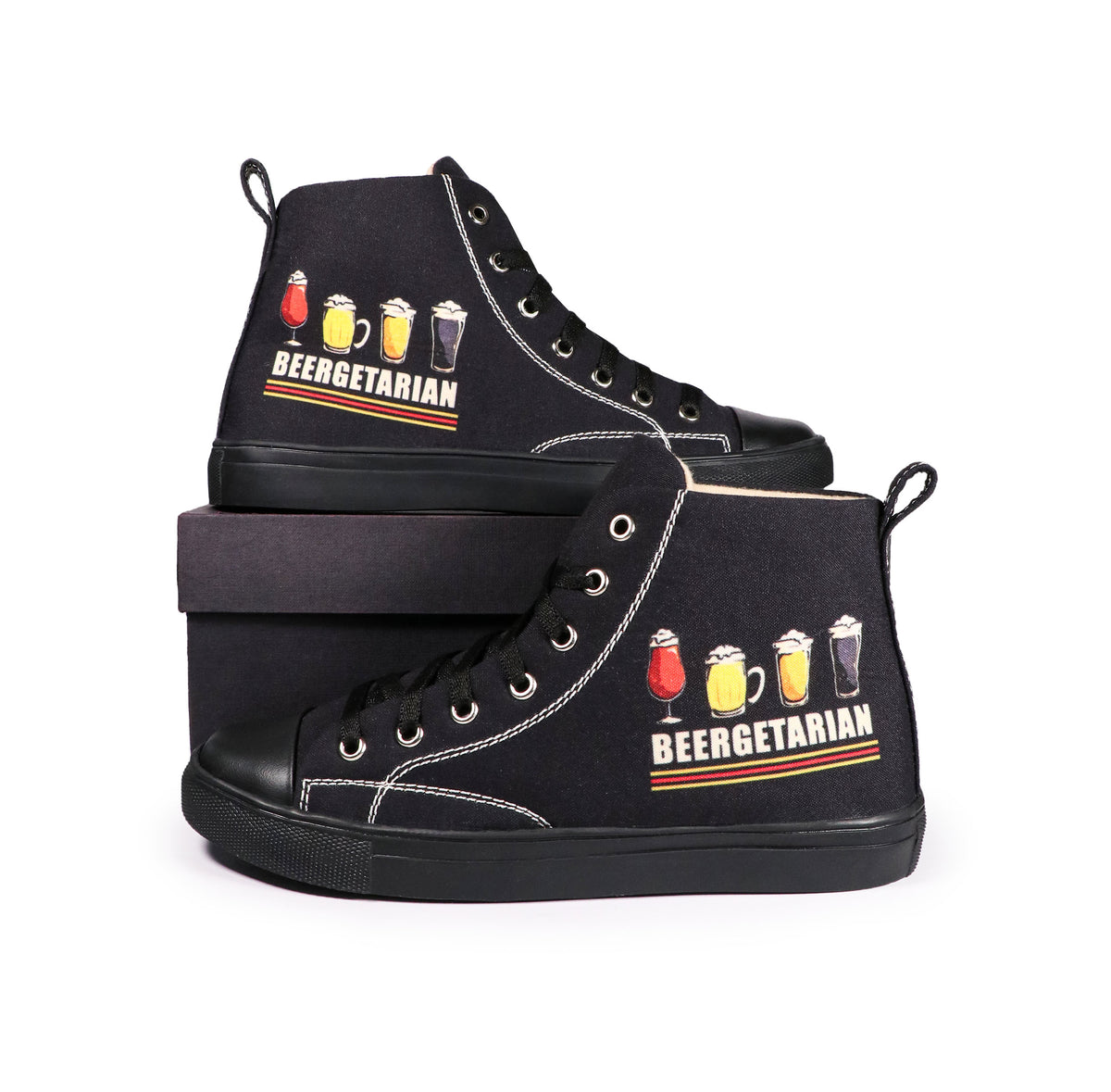 Beergetarian - Women's High-Top Canvas Sneaker