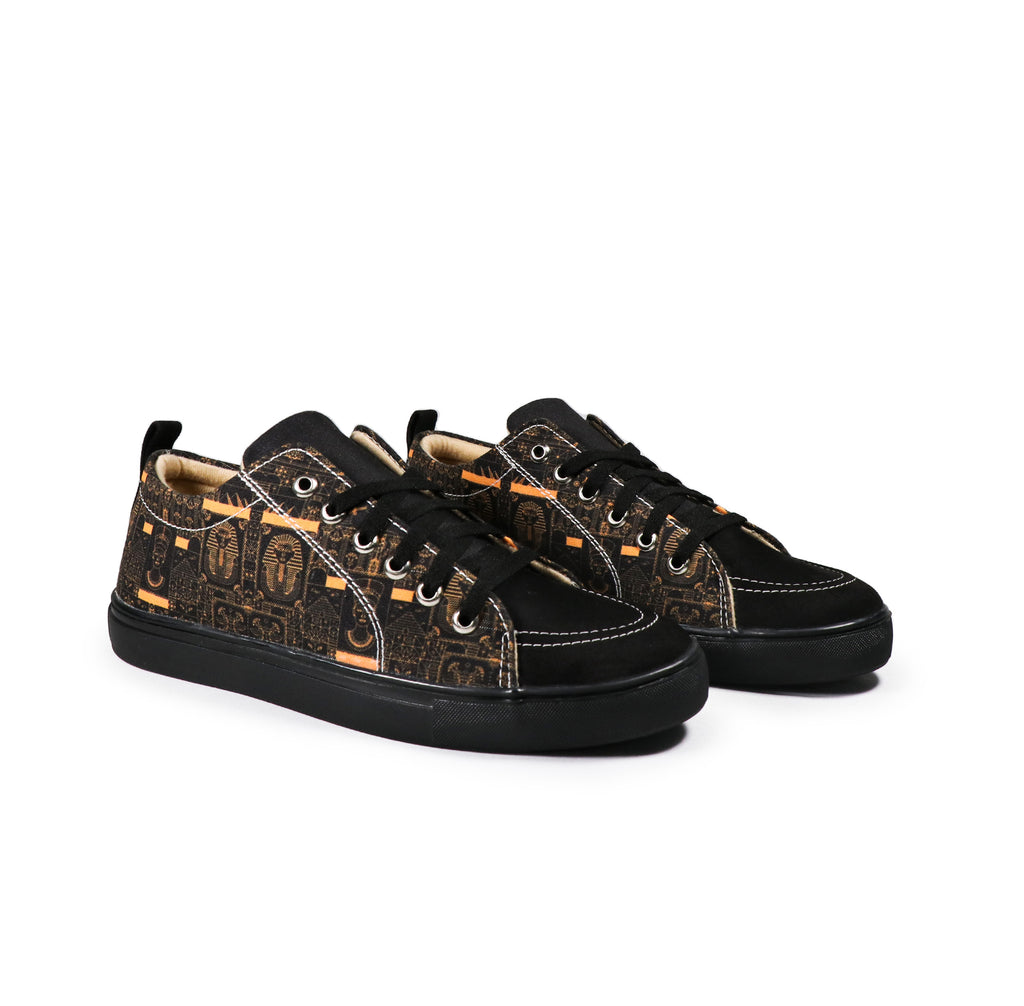 Egyptian - Men's Low-Top Suede Canvas Sneaker