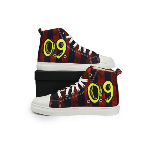 09 Stripes - Women's High-Top Canvas Sneaker