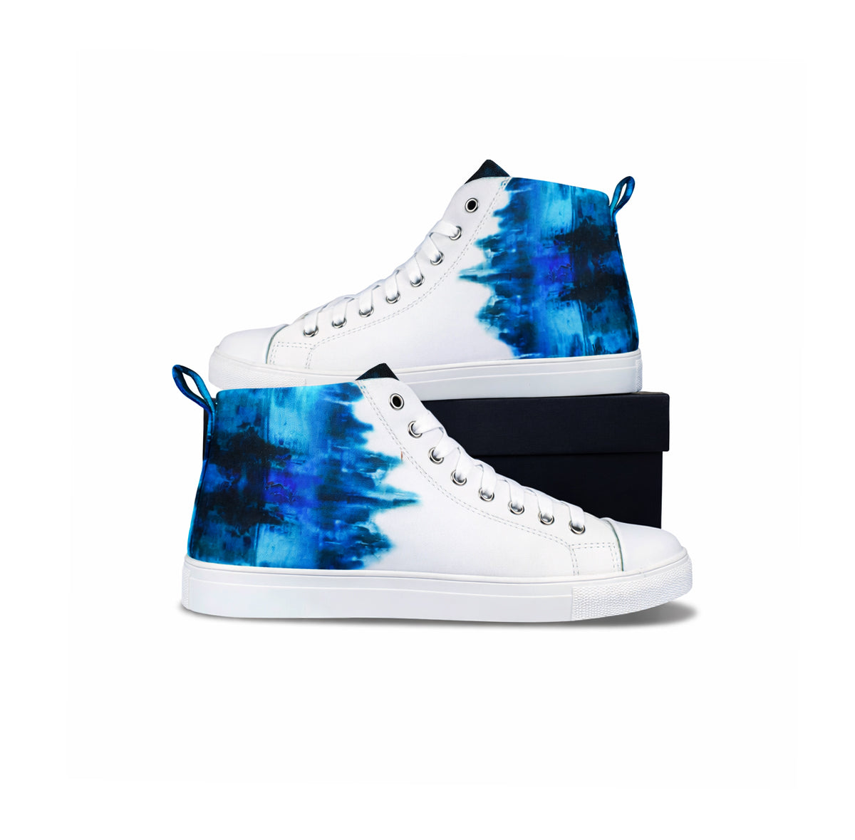 White & Blue