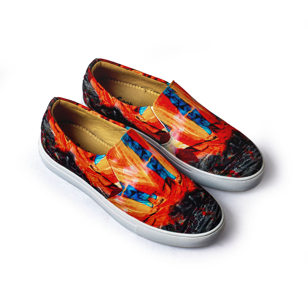 Red Honeycomb - Men's Loafer Canvas Sneaker