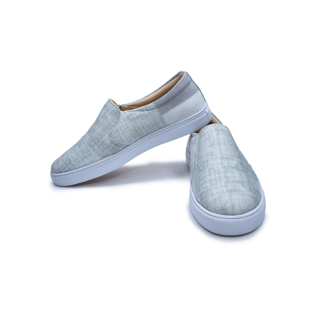 Shades of Grey Stitch - Men's Loafer Canvas Sneaker