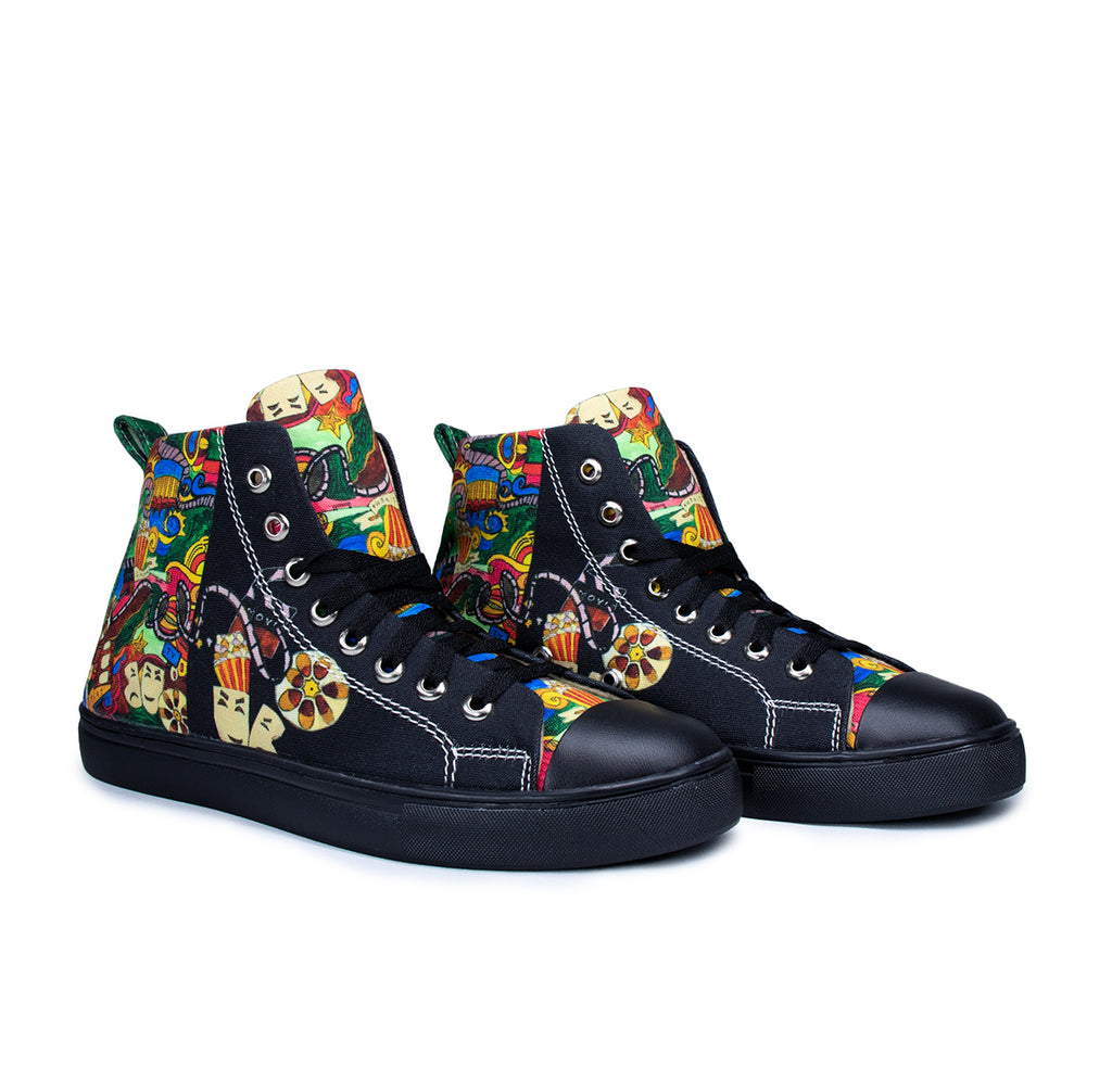 Theatre Art - Men's High-Top Canvas Sneaker