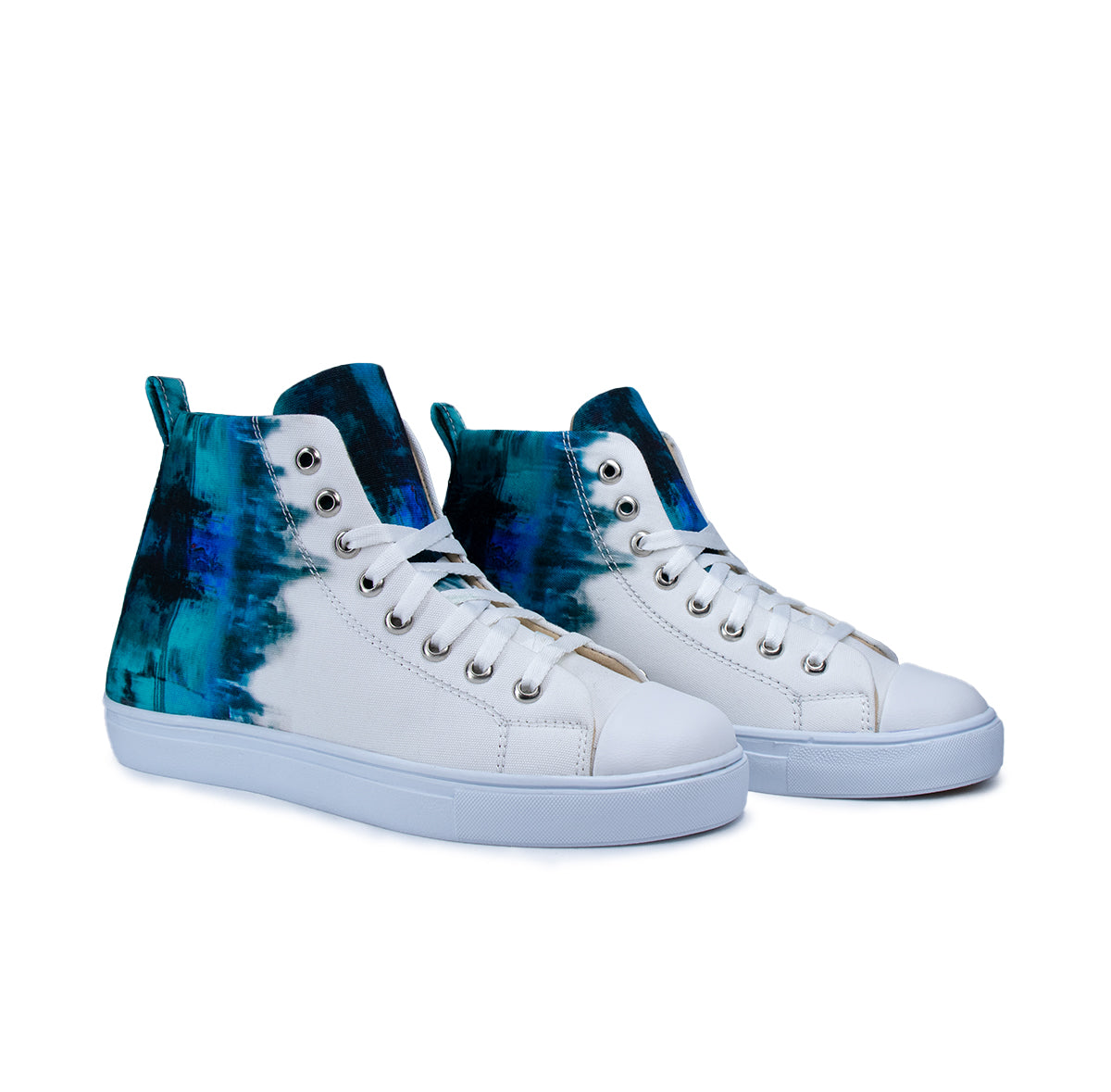 White & Blue