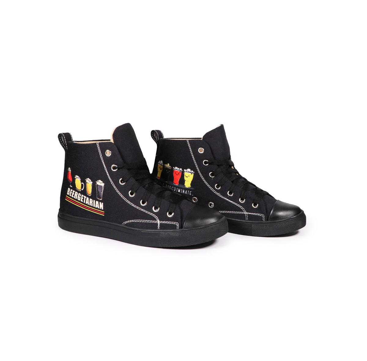 Beergetarian - Women's High-Top Canvas Sneaker