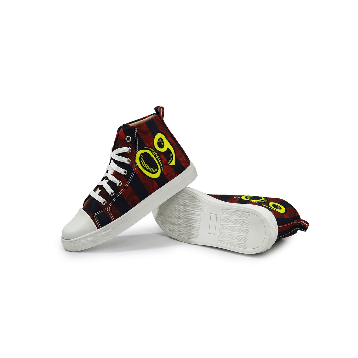 09 Stripes - Women's High-Top Canvas Sneaker