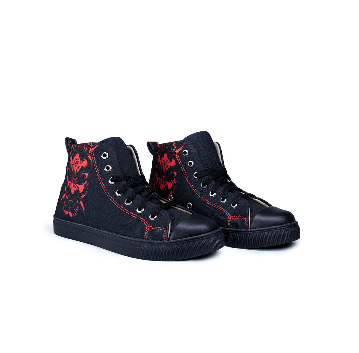Masquerade Red - Women's High-Top Canvas Sneaker