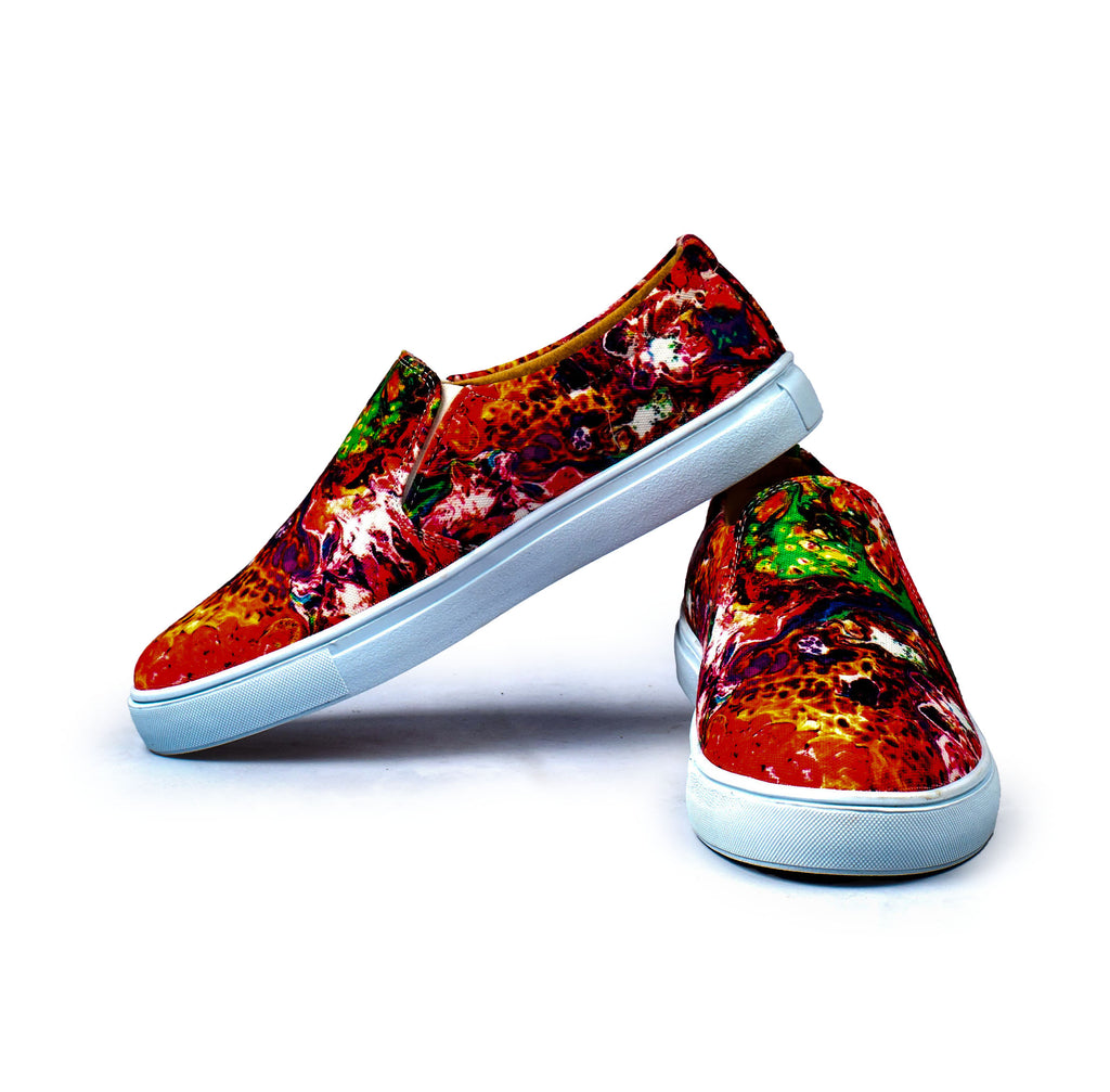 Red Celestial - Men's Loafer Canvas Sneaker