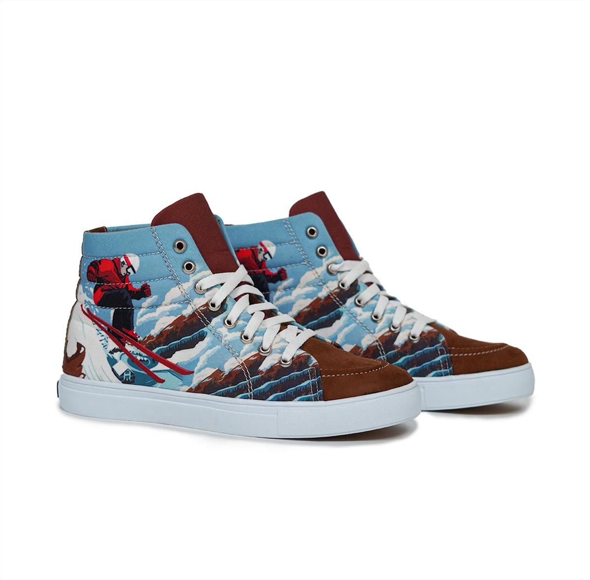 Alpine Skiing - Men's High-Top Suede Canvas Sneaker