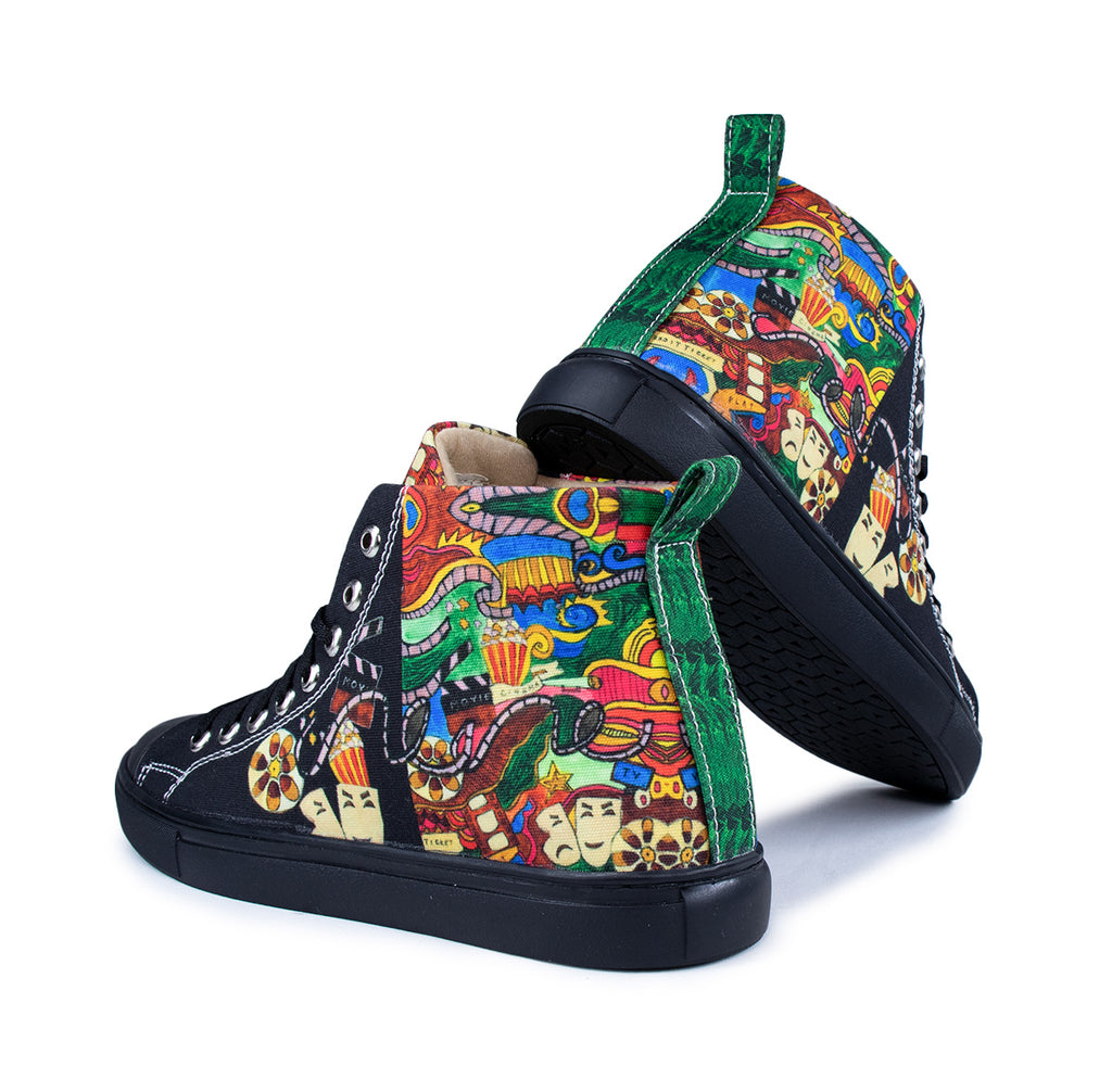 Theatre Art - Men's High-Top Canvas Sneaker