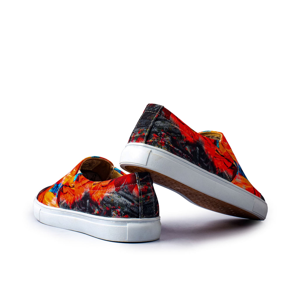 Red Honeycomb - Men's Loafer Canvas Sneaker