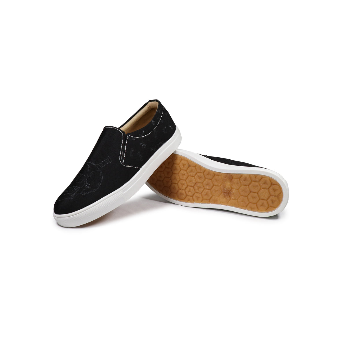 Smoking Skull - Men's Loafer Canvas Sneaker