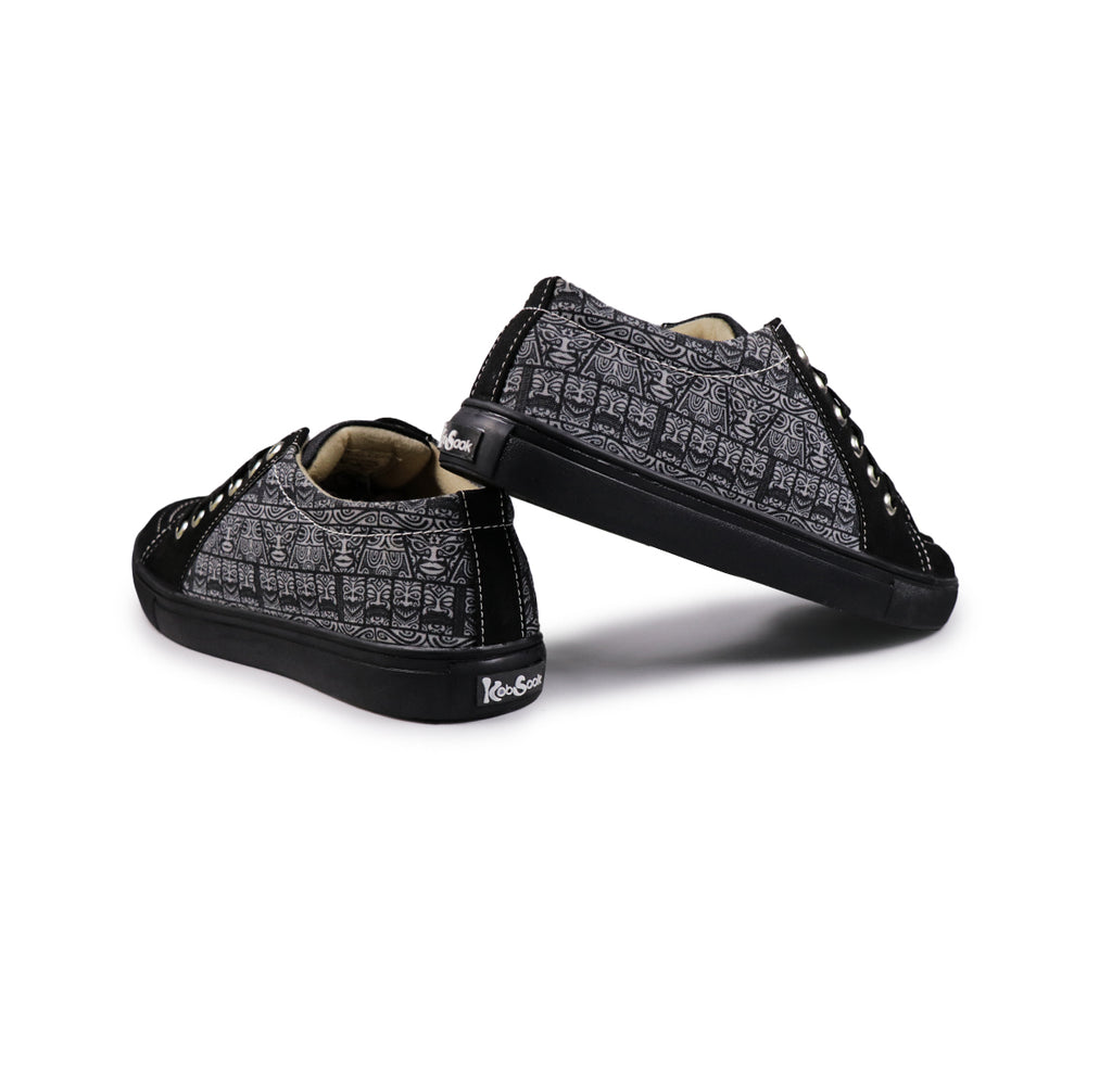 Black Mask - Men's Low-Top Suede Canvas Sneaker
