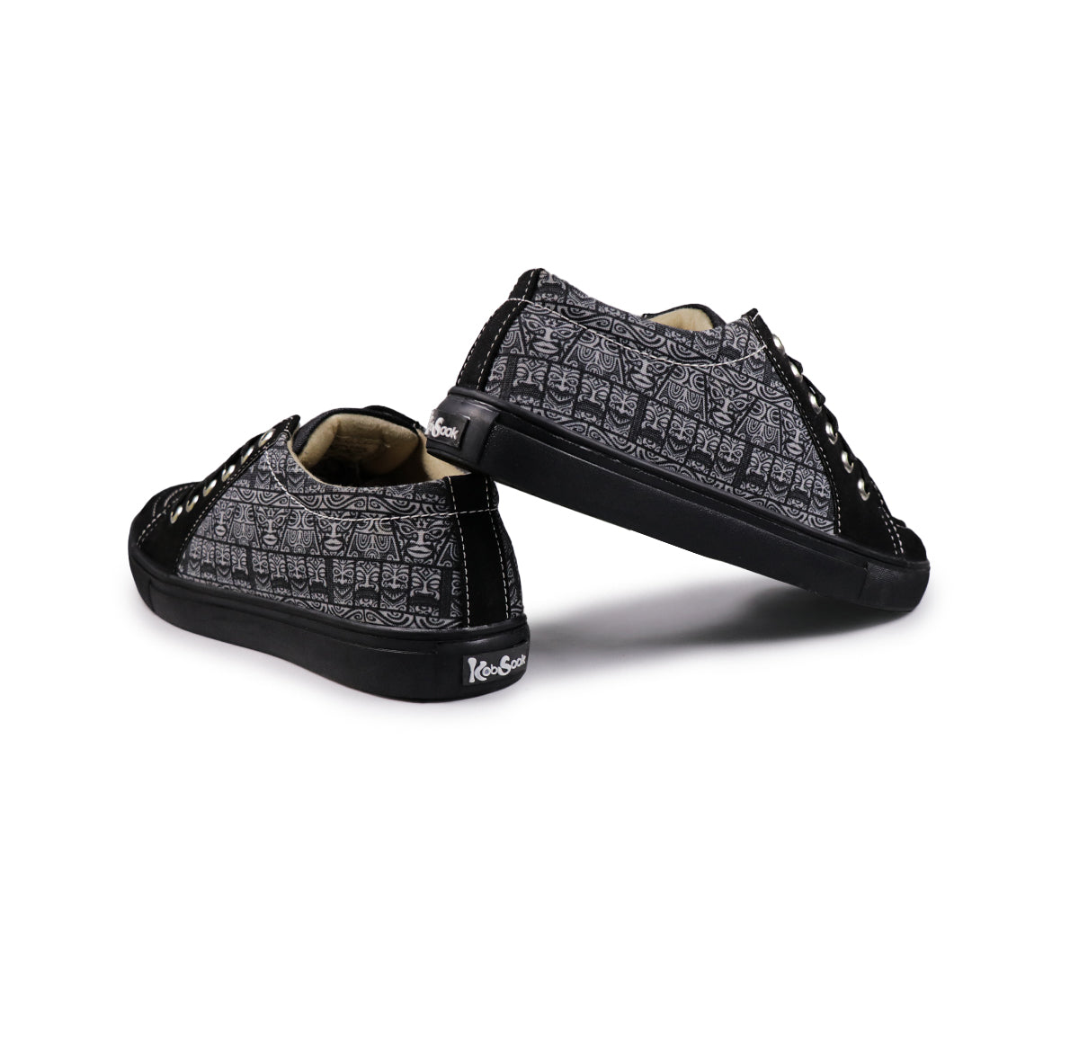 Black Mask - Men's Low-Top Suede Canvas Sneaker