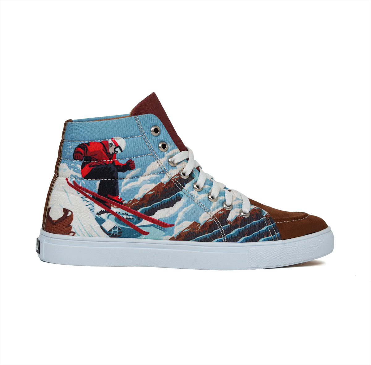 Alpine Skiing - Men's High-Top Suede Canvas Sneaker