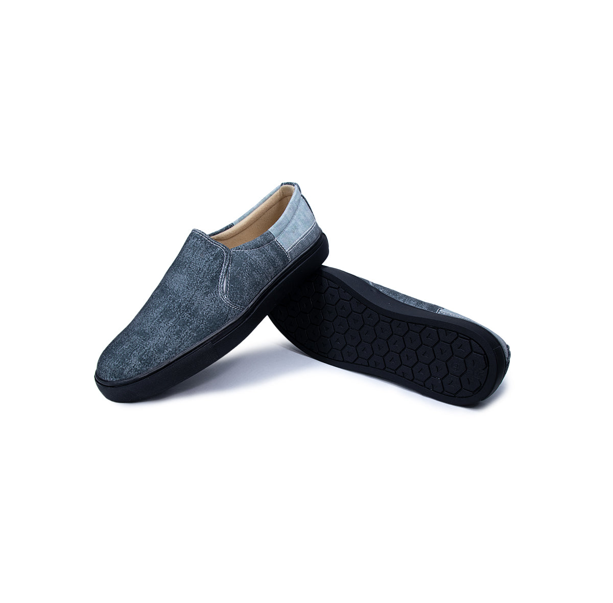 Dark Grey Shades - Men's Loafer Canvas Sneaker