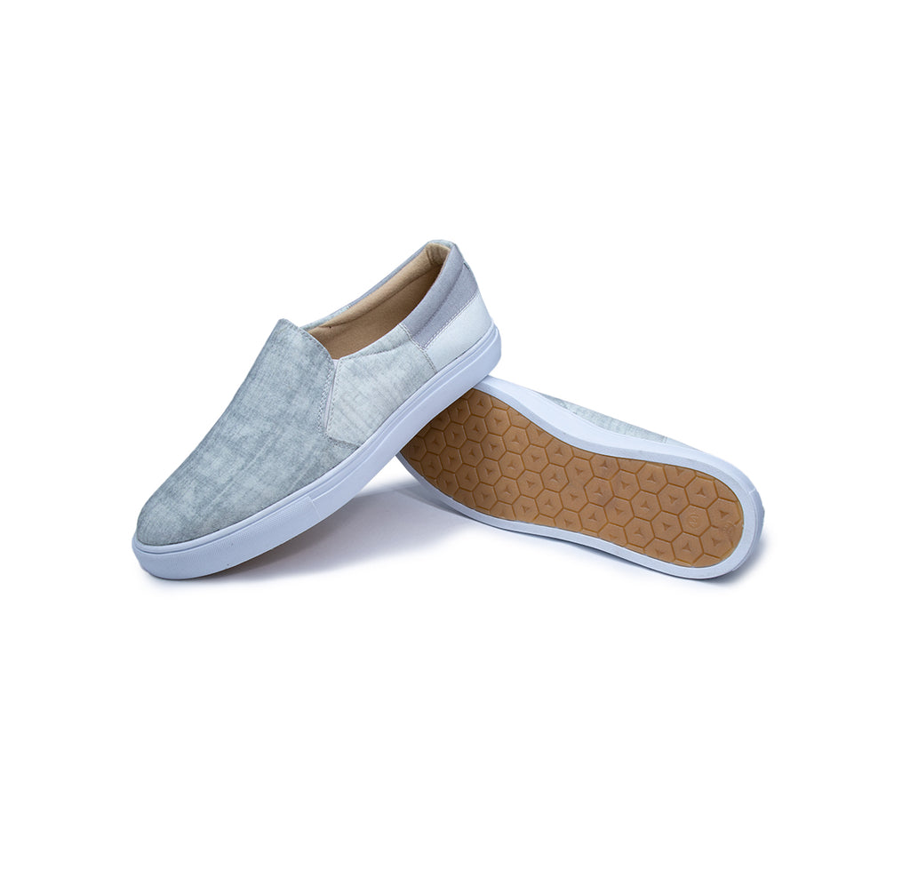 Shades of Grey Stitch - Men's Loafer Canvas Sneaker