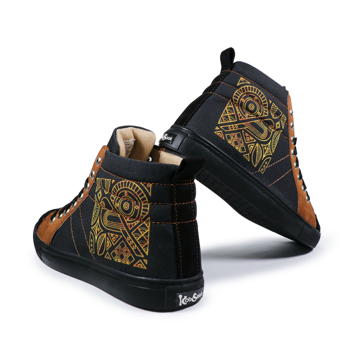 Bird Art - Men's High-Top Suede Canvas Sneaker