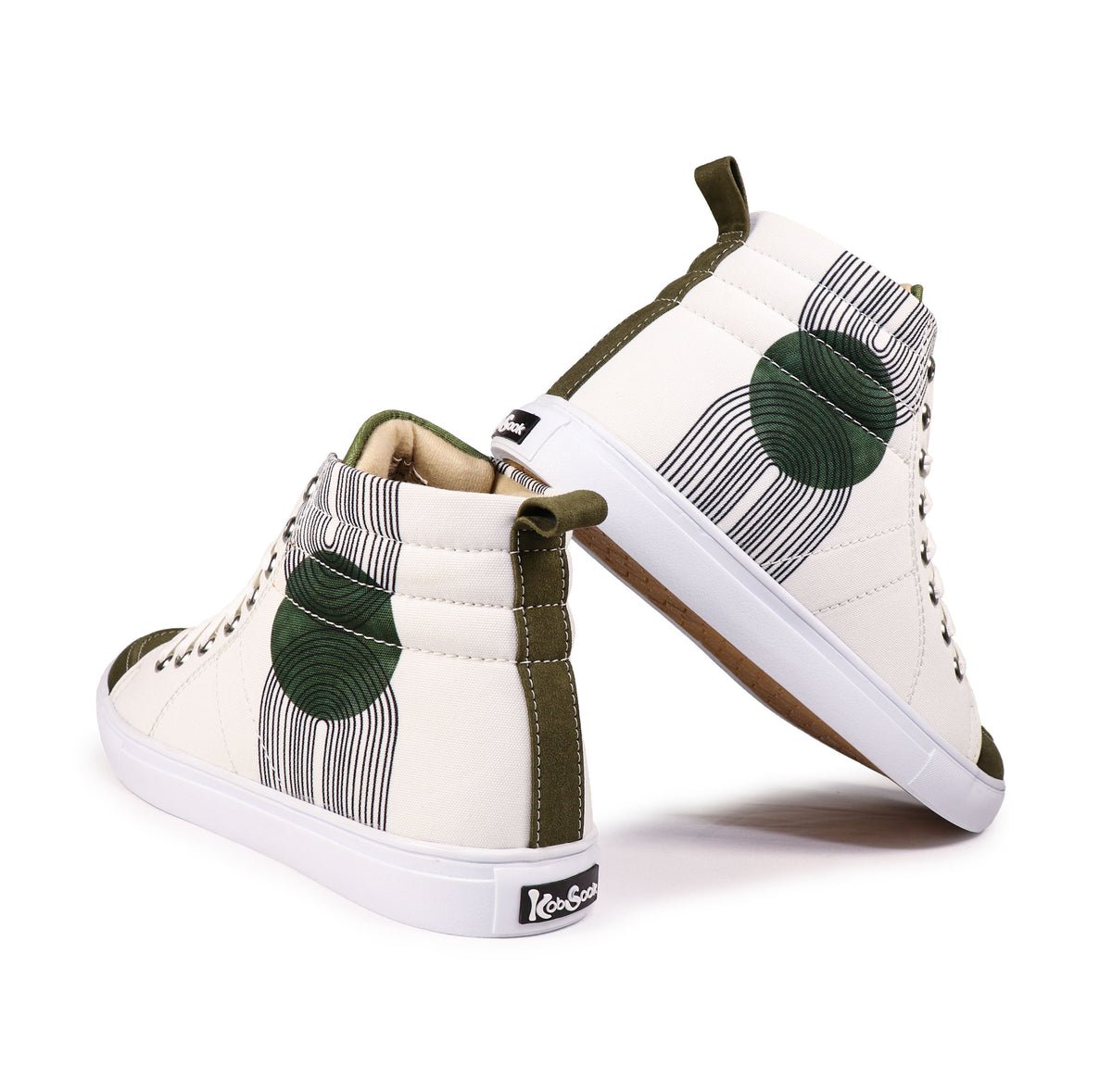 Comet Olive - Men's High-Top Suede Canvas Sneaker