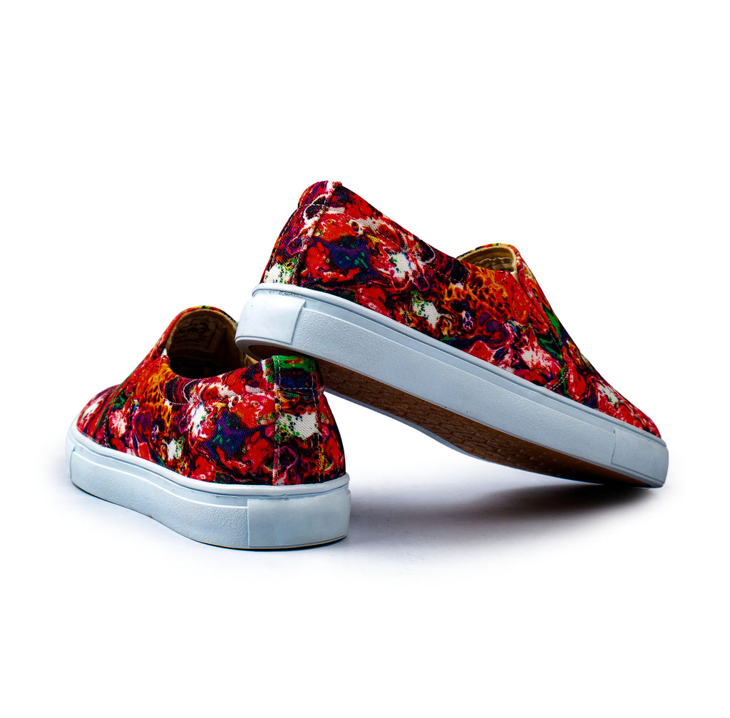 Red Celestial - Men's Loafer Canvas Sneaker