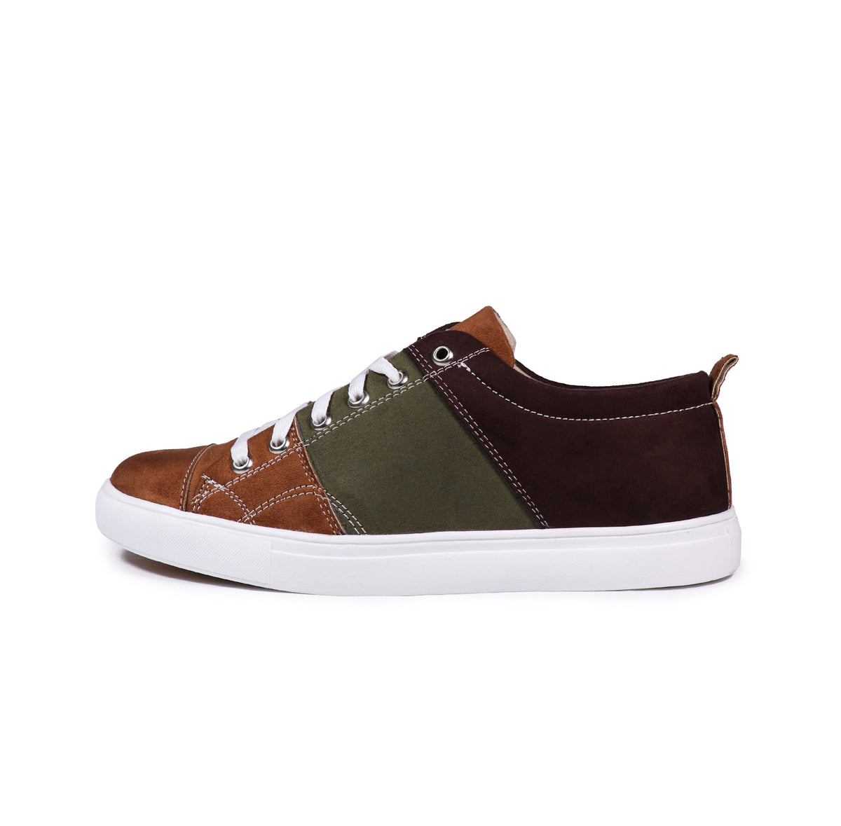 Tan Trail - Men's Low-Top Suede Canvas Sneaker