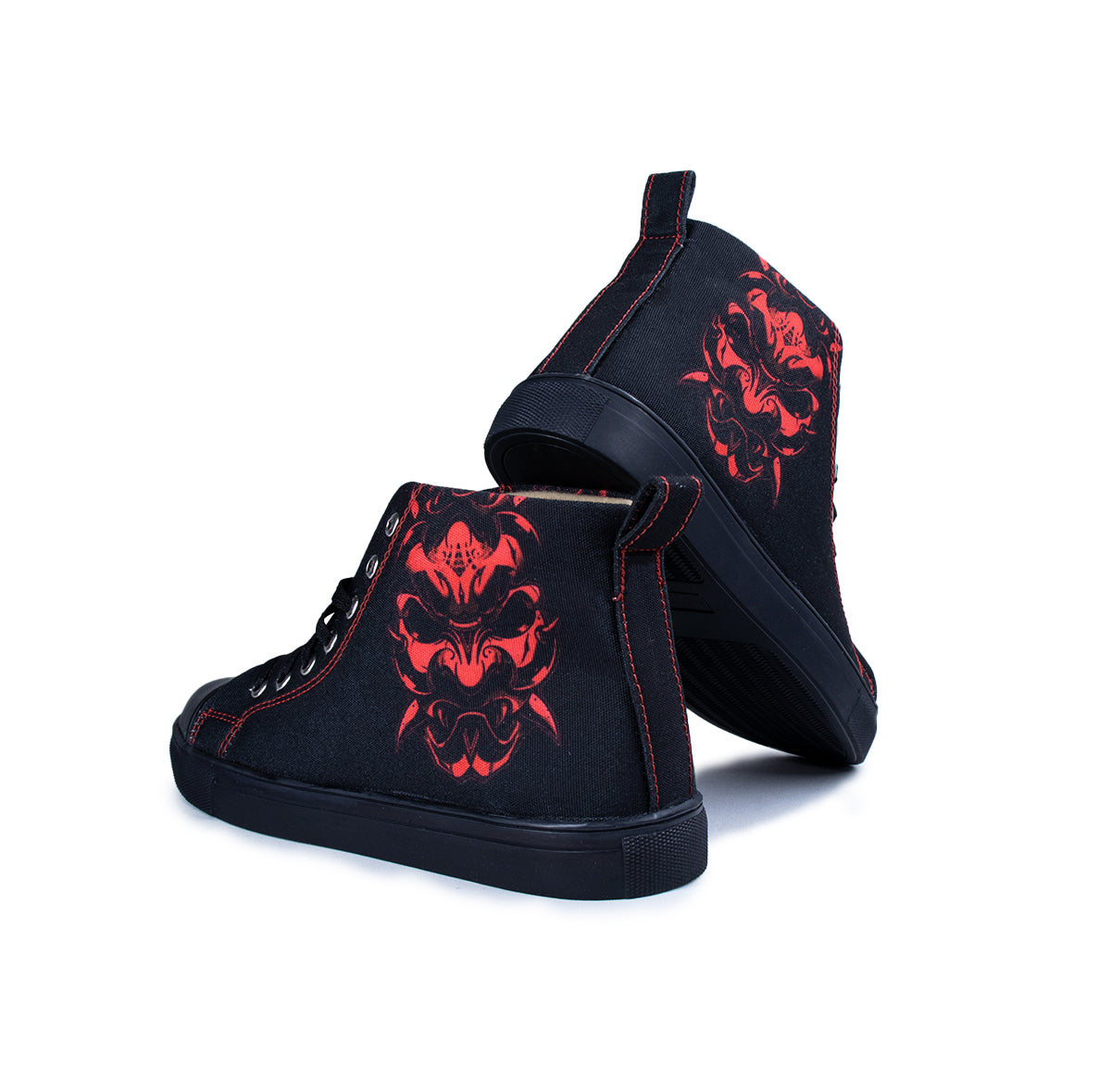 Masquerade Red - Women's High-Top Canvas Sneaker