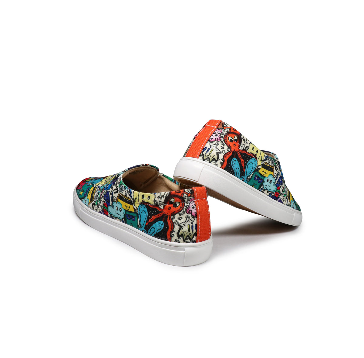 Cartoon Doodle - Men's Loafer Canvas Sneaker