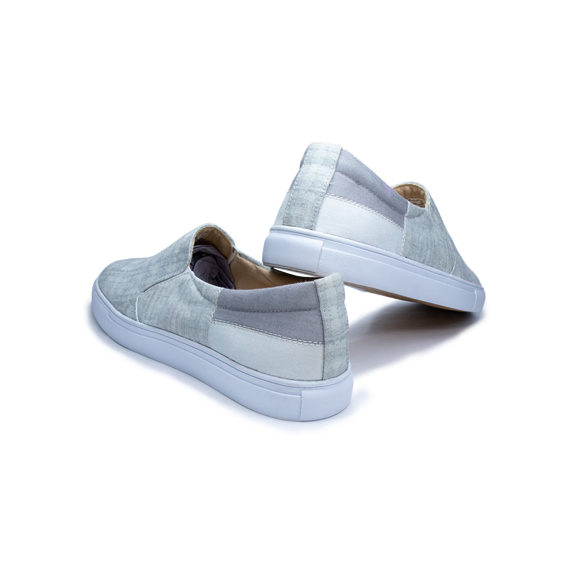 Shades of Grey Stitch - Men's Loafer Canvas Sneaker