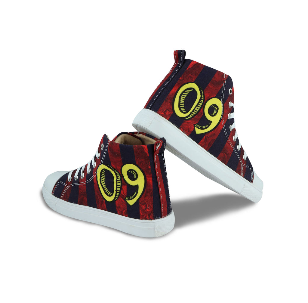 09 Stripes - Women's High-Top Canvas Sneaker