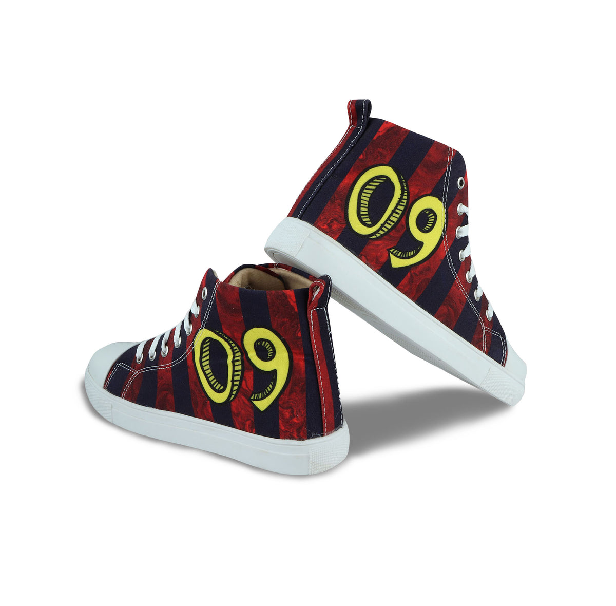 09 Stripes - Women's High-Top Canvas Sneaker