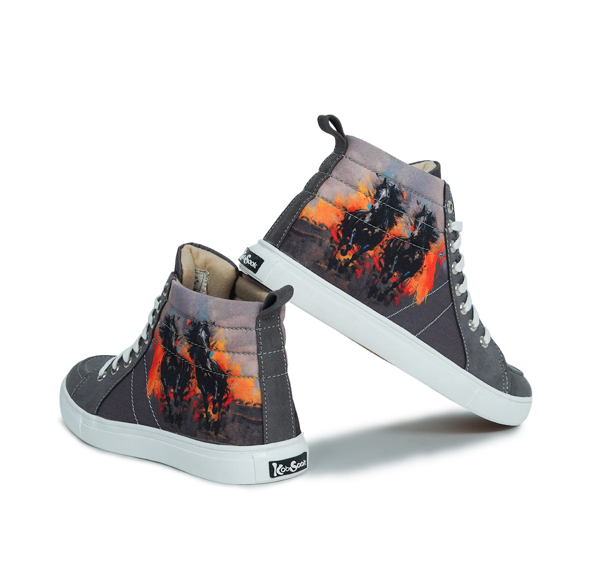 Stallion - Men's High-Top Suede Canvas Sneaker