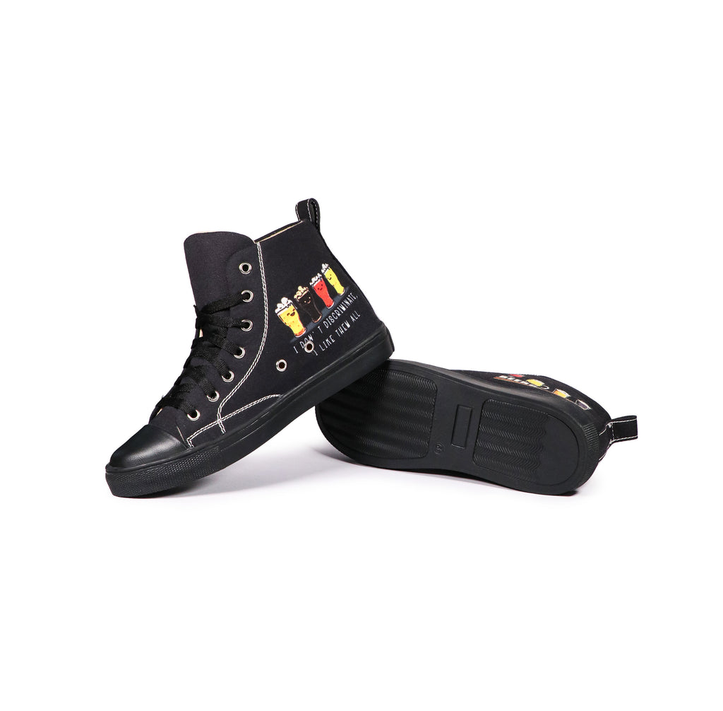 Beergetarian - Women's High-Top Canvas Sneaker