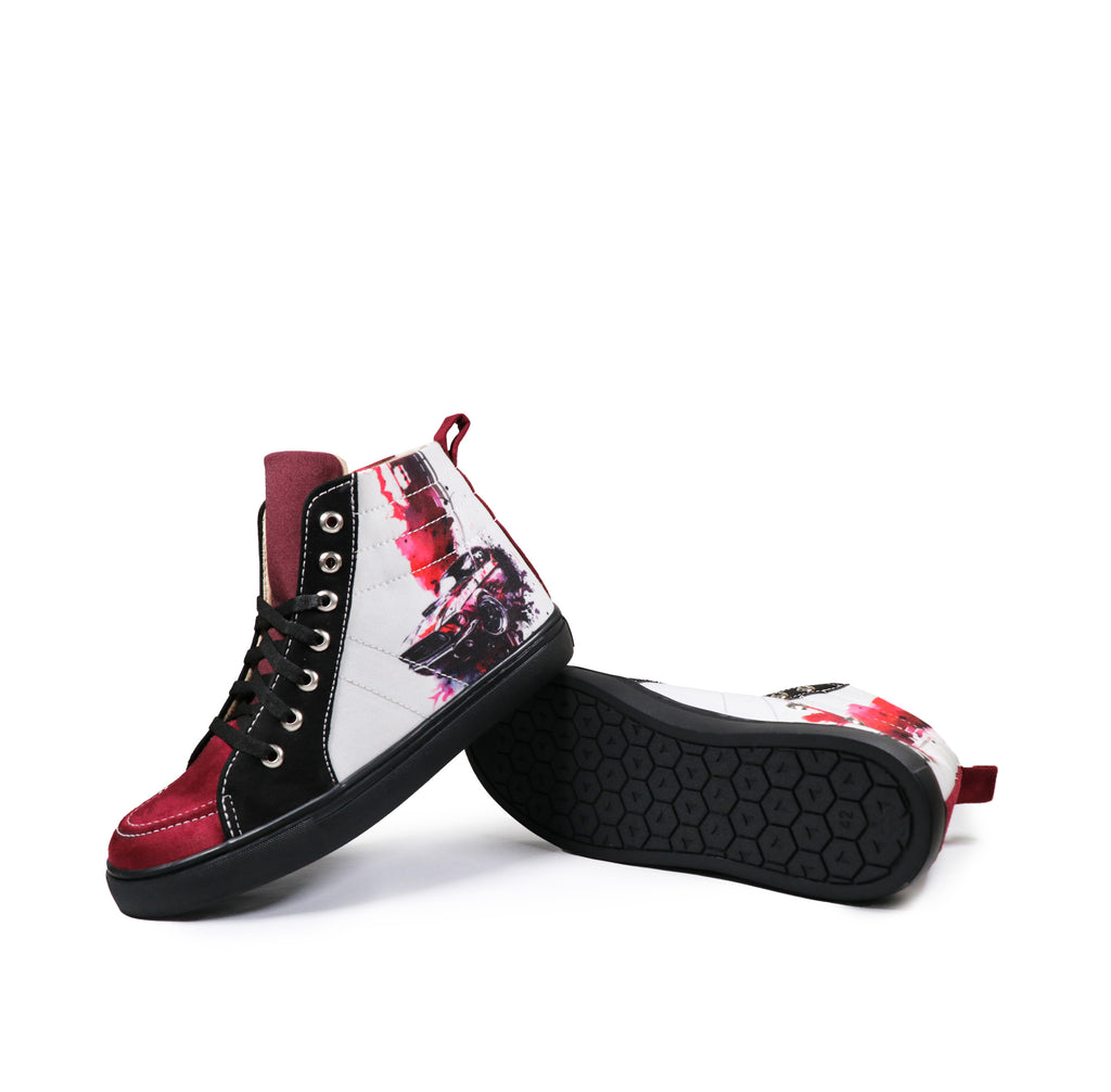 Cherry Car - Men's High-Top Suede Canvas Sneaker