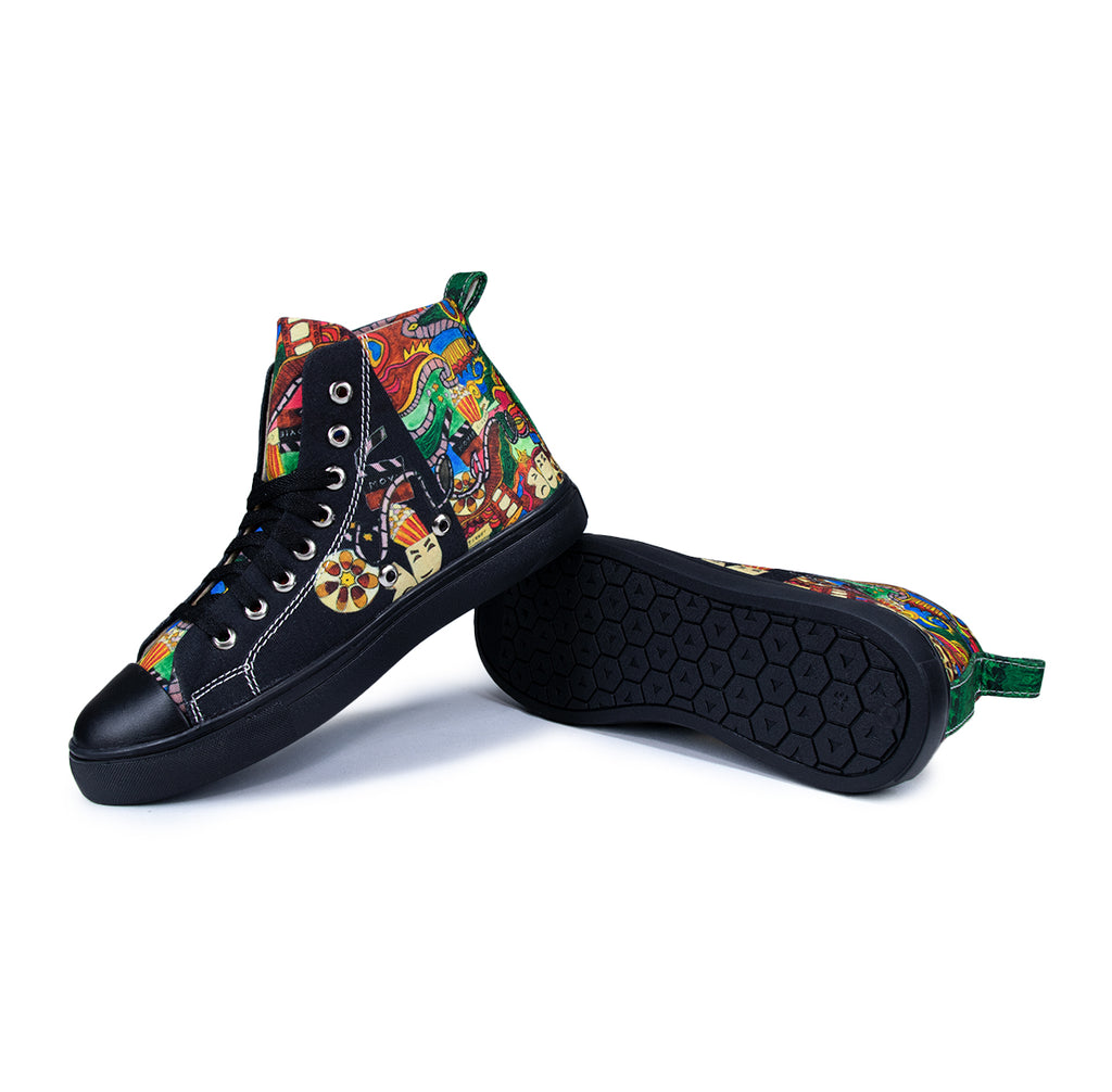 Theatre Art - Men's High-Top Canvas Sneaker