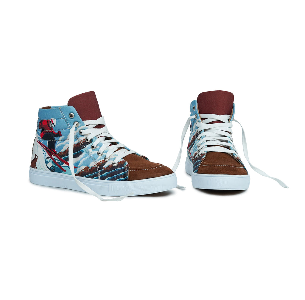 Alpine Skiing - Men's High-Top Suede Canvas Sneaker