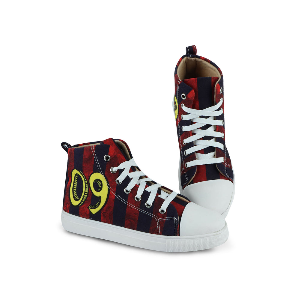 09 Stripes - Women's High-Top Canvas Sneaker