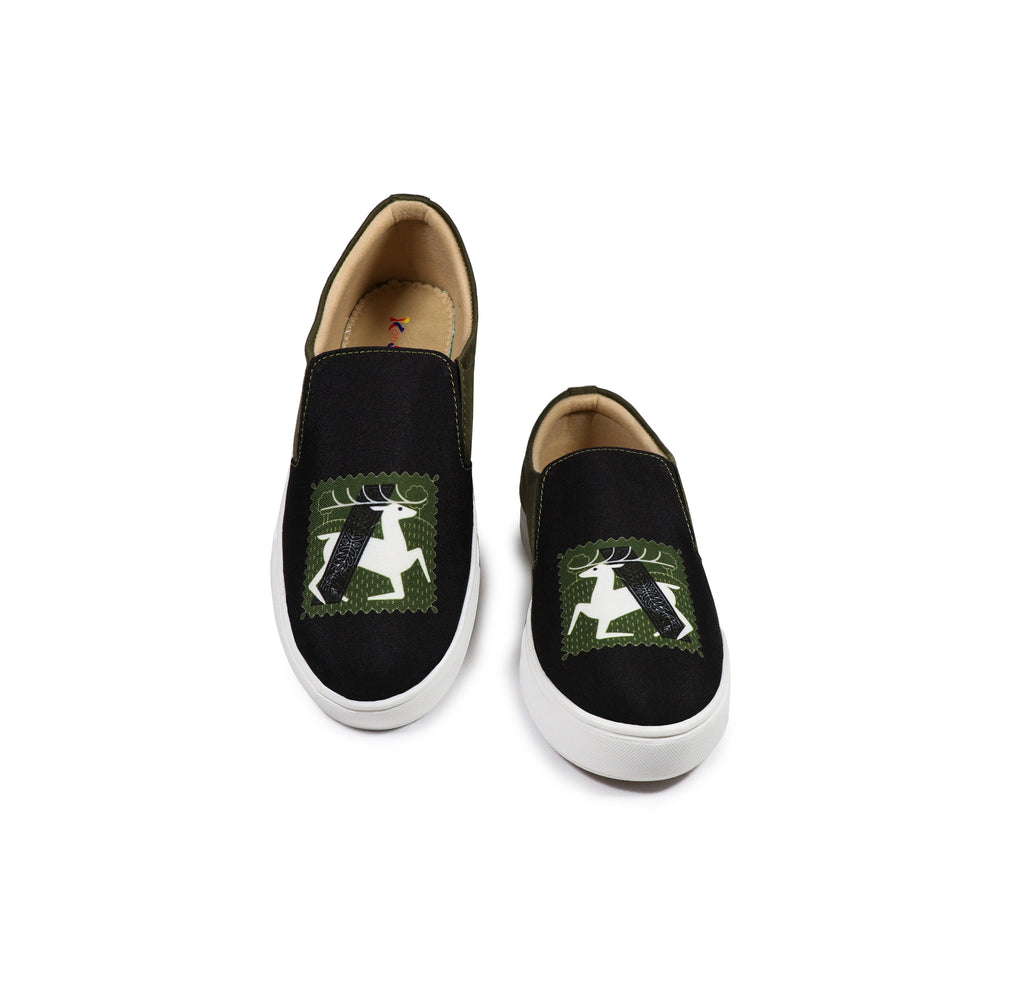 Deer Art - Men's Loafer Canvas Sneaker