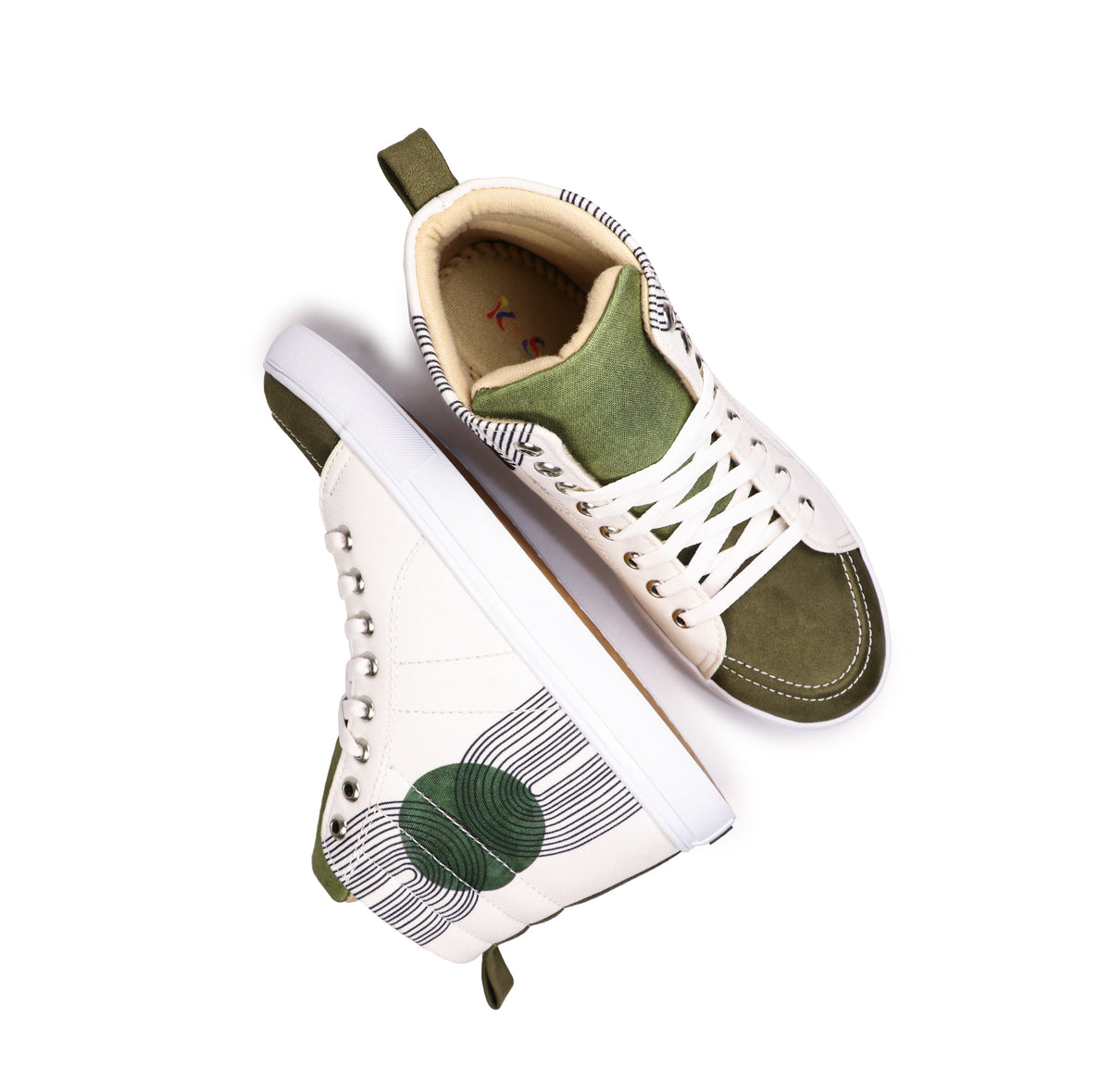 Comet Olive - Men's High-Top Suede Canvas Sneaker