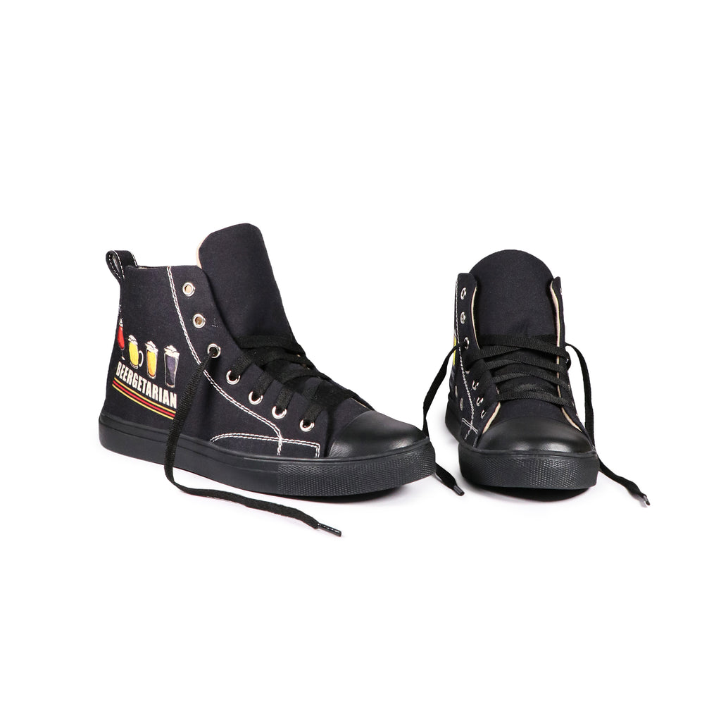 Beergetarian - Women's High-Top Canvas Sneaker
