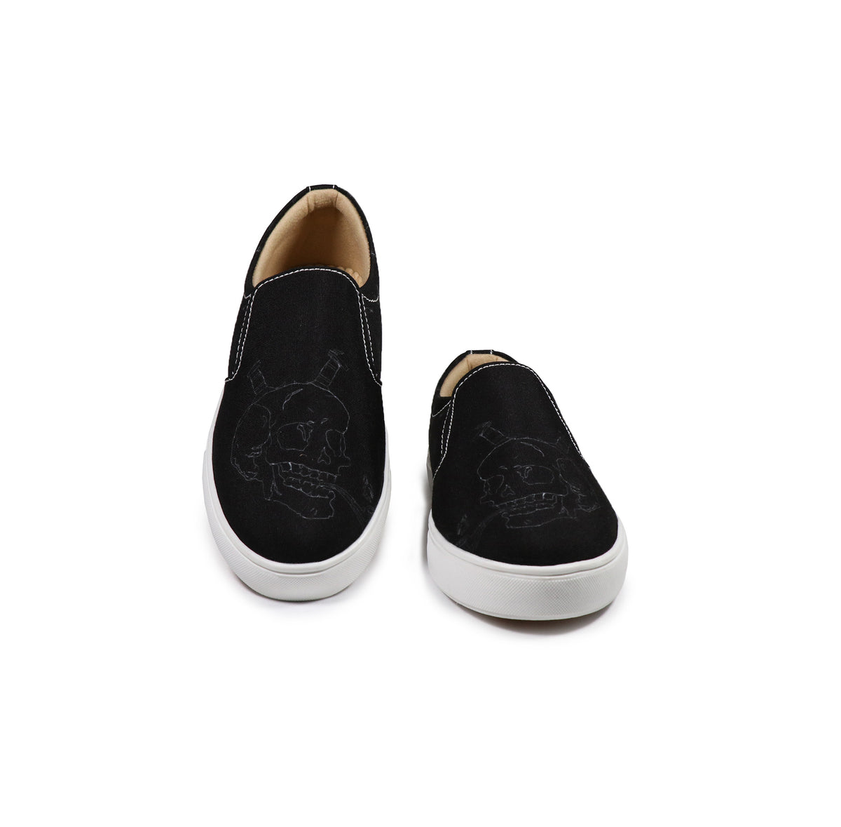 Smoking Skull - Men's Loafer Canvas Sneaker