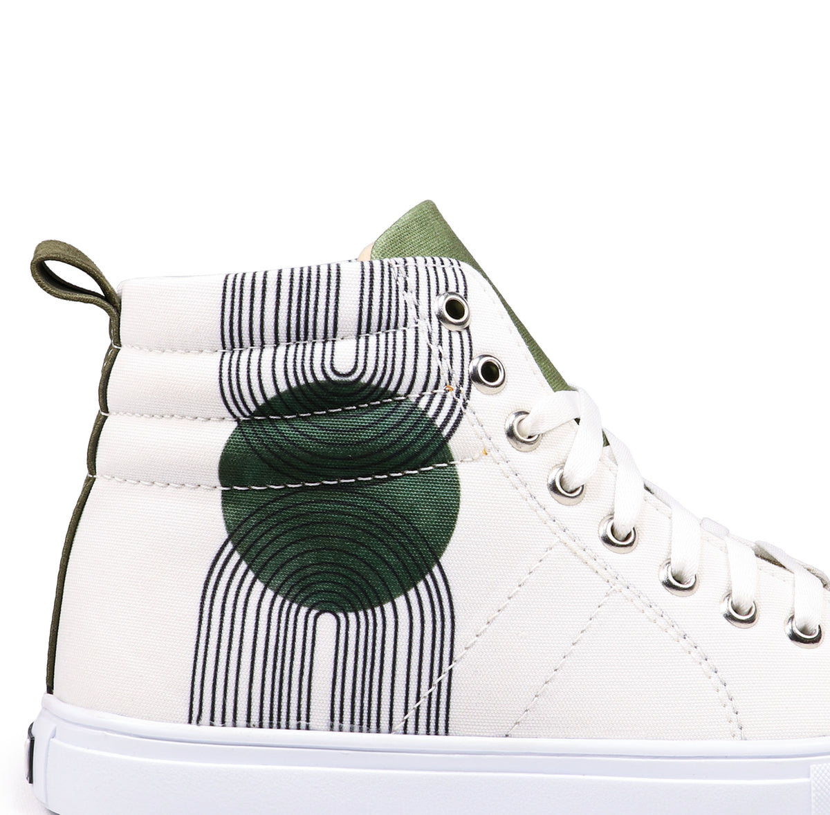 Comet Olive - Men's High-Top Suede Canvas Sneaker